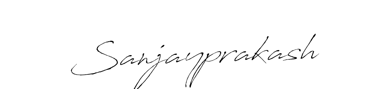 Sanjayprakash stylish signature style. Best Handwritten Sign (Antro_Vectra) for my name. Handwritten Signature Collection Ideas for my name Sanjayprakash. Sanjayprakash signature style 6 images and pictures png
