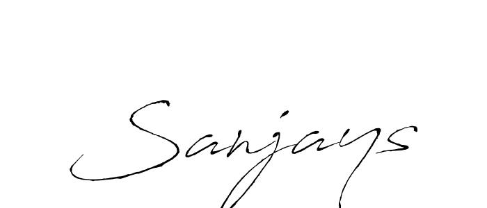 Design your own signature with our free online signature maker. With this signature software, you can create a handwritten (Antro_Vectra) signature for name Sanjays. Sanjays signature style 6 images and pictures png