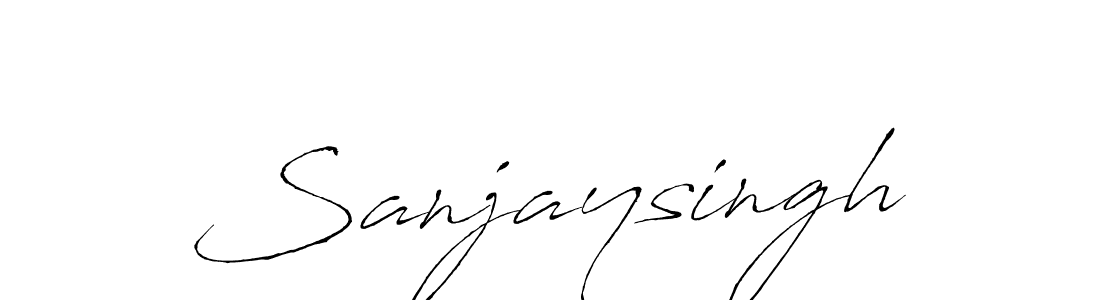 How to make Sanjaysingh name signature. Use Antro_Vectra style for creating short signs online. This is the latest handwritten sign. Sanjaysingh signature style 6 images and pictures png