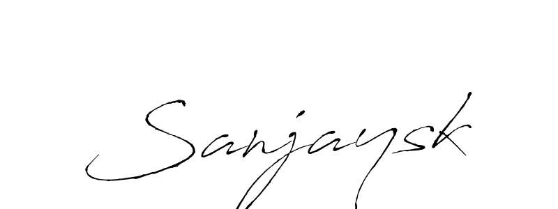 Antro_Vectra is a professional signature style that is perfect for those who want to add a touch of class to their signature. It is also a great choice for those who want to make their signature more unique. Get Sanjaysk name to fancy signature for free. Sanjaysk signature style 6 images and pictures png