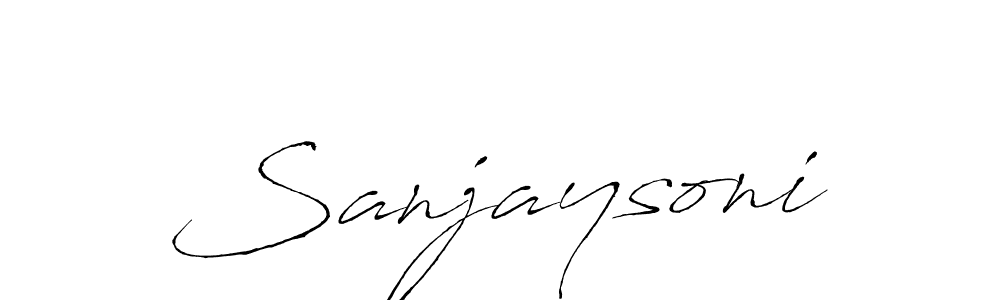 How to Draw Sanjaysoni signature style? Antro_Vectra is a latest design signature styles for name Sanjaysoni. Sanjaysoni signature style 6 images and pictures png