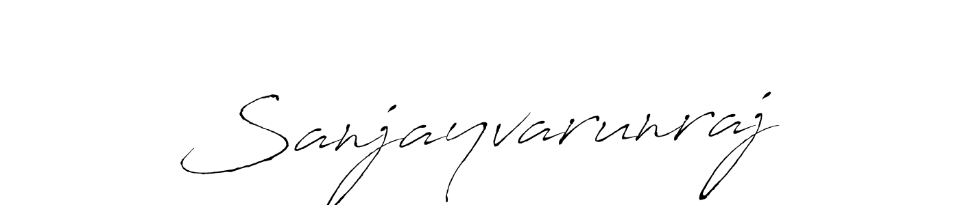 How to make Sanjayvarunraj name signature. Use Antro_Vectra style for creating short signs online. This is the latest handwritten sign. Sanjayvarunraj signature style 6 images and pictures png