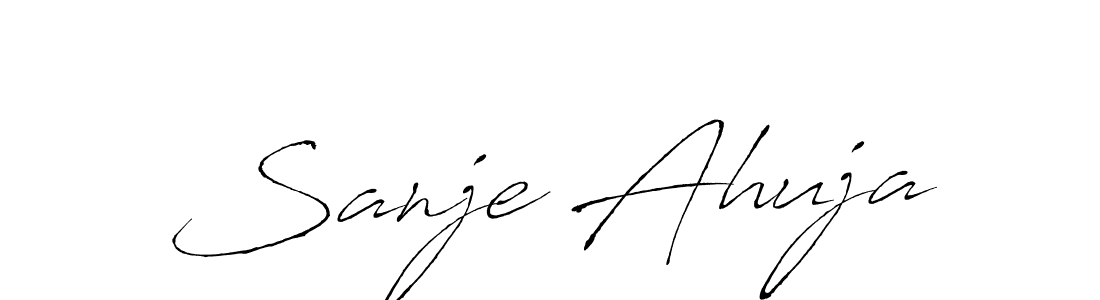 Sanje Ahuja stylish signature style. Best Handwritten Sign (Antro_Vectra) for my name. Handwritten Signature Collection Ideas for my name Sanje Ahuja. Sanje Ahuja signature style 6 images and pictures png