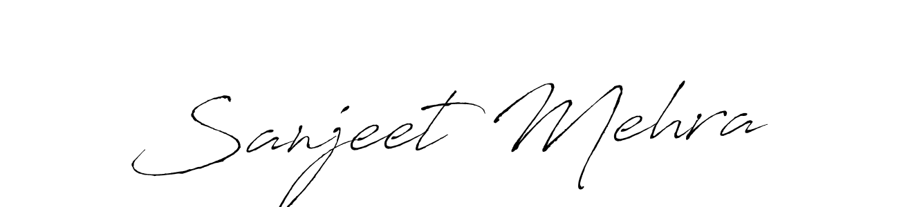 Make a beautiful signature design for name Sanjeet Mehra. With this signature (Antro_Vectra) style, you can create a handwritten signature for free. Sanjeet Mehra signature style 6 images and pictures png