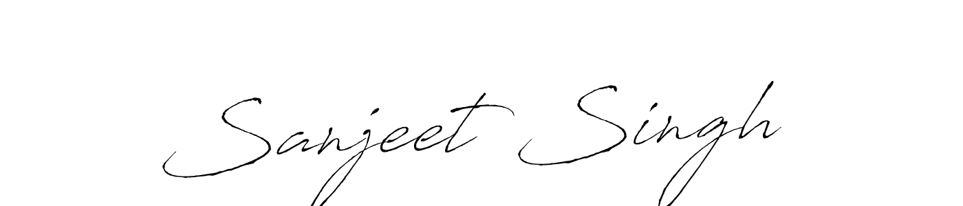 Create a beautiful signature design for name Sanjeet Singh . With this signature (Antro_Vectra) fonts, you can make a handwritten signature for free. Sanjeet Singh  signature style 6 images and pictures png