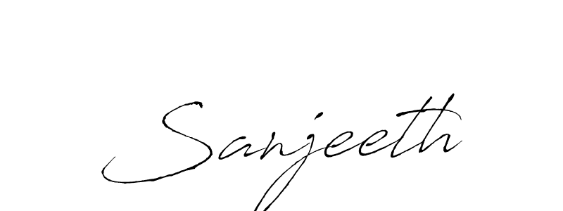 How to make Sanjeeth signature? Antro_Vectra is a professional autograph style. Create handwritten signature for Sanjeeth name. Sanjeeth signature style 6 images and pictures png