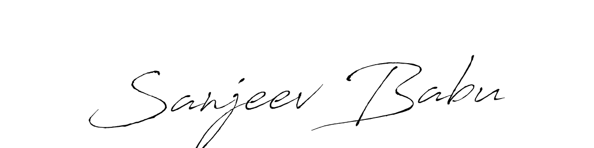How to make Sanjeev Babu name signature. Use Antro_Vectra style for creating short signs online. This is the latest handwritten sign. Sanjeev Babu signature style 6 images and pictures png