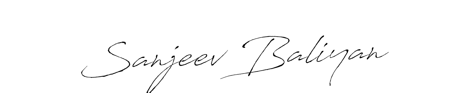 How to make Sanjeev Baliyan signature? Antro_Vectra is a professional autograph style. Create handwritten signature for Sanjeev Baliyan name. Sanjeev Baliyan signature style 6 images and pictures png