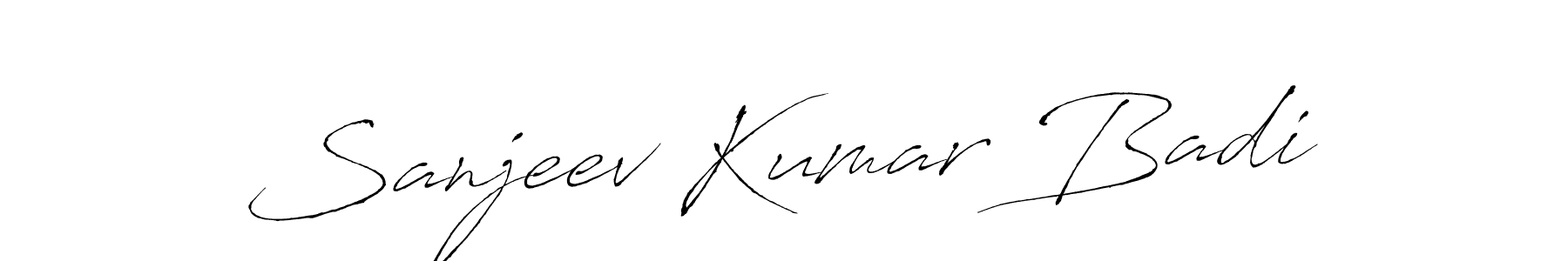 Antro_Vectra is a professional signature style that is perfect for those who want to add a touch of class to their signature. It is also a great choice for those who want to make their signature more unique. Get Sanjeev Kumar Badi name to fancy signature for free. Sanjeev Kumar Badi signature style 6 images and pictures png