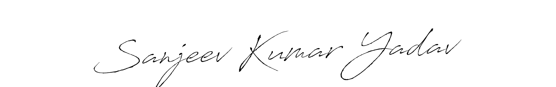 How to make Sanjeev Kumar Yadav name signature. Use Antro_Vectra style for creating short signs online. This is the latest handwritten sign. Sanjeev Kumar Yadav signature style 6 images and pictures png