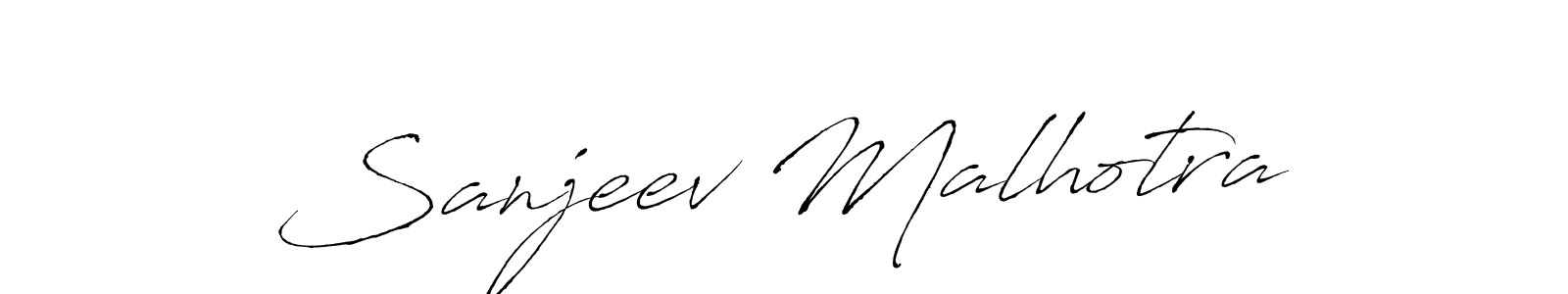 How to make Sanjeev Malhotra name signature. Use Antro_Vectra style for creating short signs online. This is the latest handwritten sign. Sanjeev Malhotra signature style 6 images and pictures png