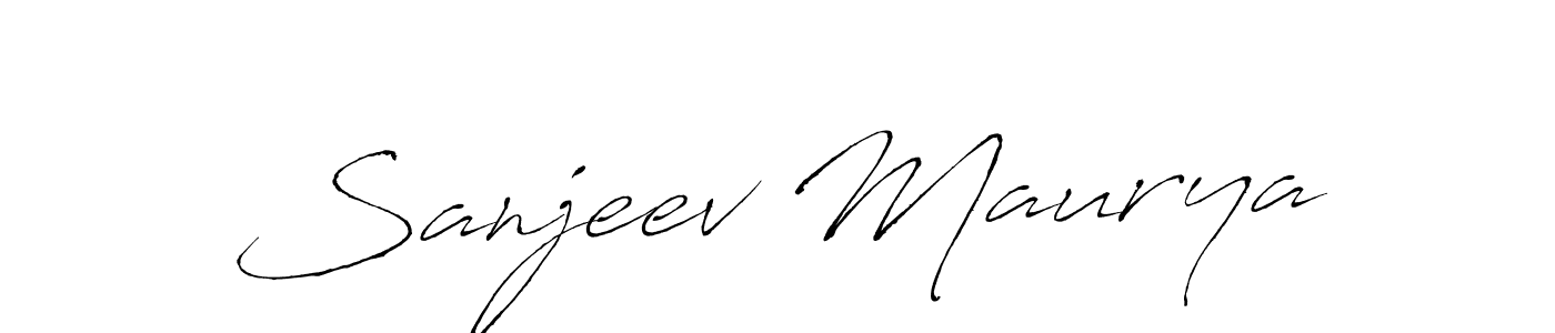 Sanjeev Maurya stylish signature style. Best Handwritten Sign (Antro_Vectra) for my name. Handwritten Signature Collection Ideas for my name Sanjeev Maurya. Sanjeev Maurya signature style 6 images and pictures png
