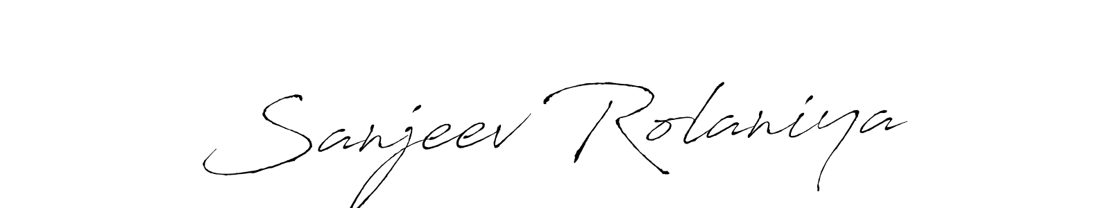 Create a beautiful signature design for name Sanjeev Rolaniya. With this signature (Antro_Vectra) fonts, you can make a handwritten signature for free. Sanjeev Rolaniya signature style 6 images and pictures png