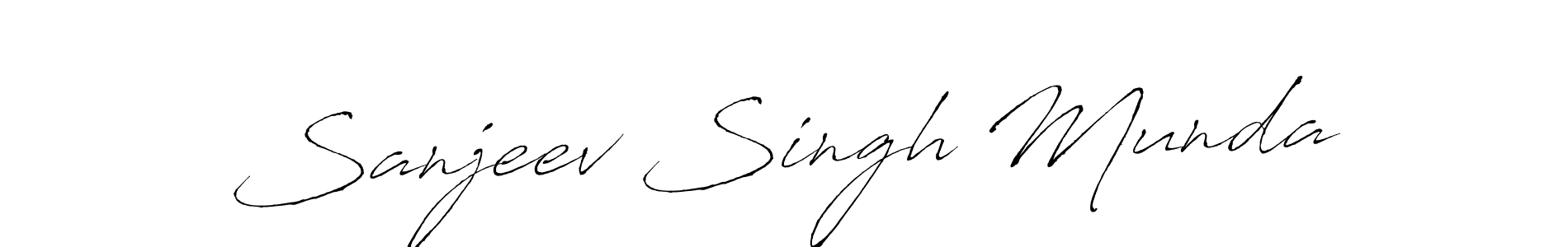 How to make Sanjeev Singh Munda name signature. Use Antro_Vectra style for creating short signs online. This is the latest handwritten sign. Sanjeev Singh Munda signature style 6 images and pictures png