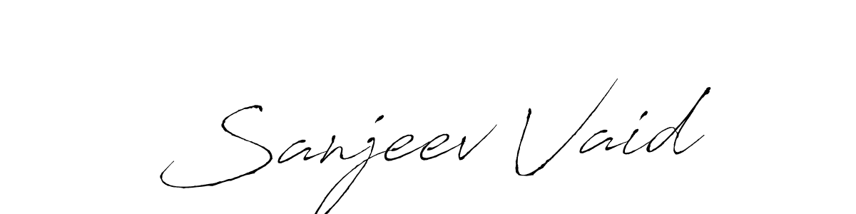 How to make Sanjeev Vaid signature? Antro_Vectra is a professional autograph style. Create handwritten signature for Sanjeev Vaid name. Sanjeev Vaid signature style 6 images and pictures png