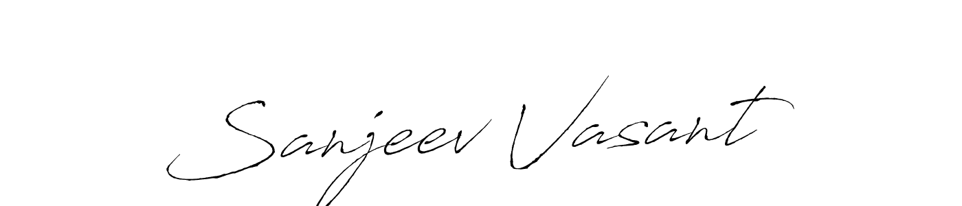 Sanjeev Vasant stylish signature style. Best Handwritten Sign (Antro_Vectra) for my name. Handwritten Signature Collection Ideas for my name Sanjeev Vasant. Sanjeev Vasant signature style 6 images and pictures png