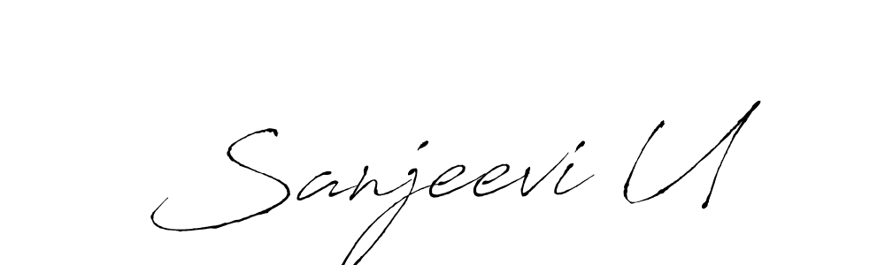 Make a beautiful signature design for name Sanjeevi U. With this signature (Antro_Vectra) style, you can create a handwritten signature for free. Sanjeevi U signature style 6 images and pictures png