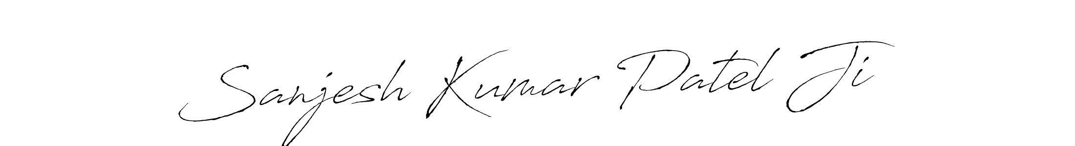 You should practise on your own different ways (Antro_Vectra) to write your name (Sanjesh Kumar Patel Ji) in signature. don't let someone else do it for you. Sanjesh Kumar Patel Ji signature style 6 images and pictures png