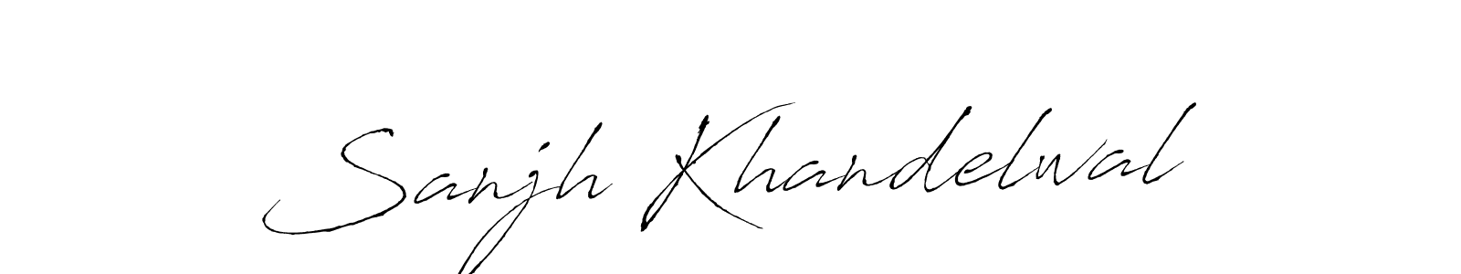 Use a signature maker to create a handwritten signature online. With this signature software, you can design (Antro_Vectra) your own signature for name Sanjh Khandelwal. Sanjh Khandelwal signature style 6 images and pictures png