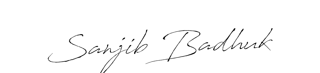 Similarly Antro_Vectra is the best handwritten signature design. Signature creator online .You can use it as an online autograph creator for name Sanjib Badhuk. Sanjib Badhuk signature style 6 images and pictures png