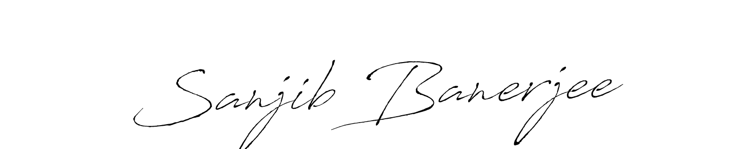 Design your own signature with our free online signature maker. With this signature software, you can create a handwritten (Antro_Vectra) signature for name Sanjib Banerjee. Sanjib Banerjee signature style 6 images and pictures png