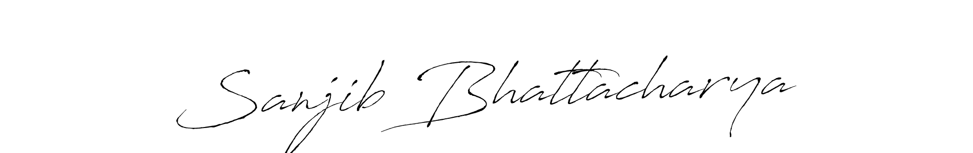 Antro_Vectra is a professional signature style that is perfect for those who want to add a touch of class to their signature. It is also a great choice for those who want to make their signature more unique. Get Sanjib Bhattacharya name to fancy signature for free. Sanjib Bhattacharya signature style 6 images and pictures png