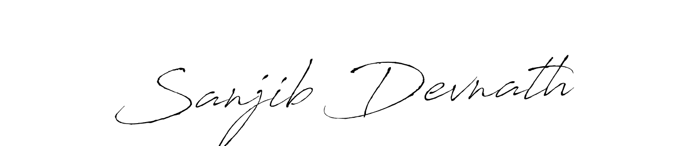 Use a signature maker to create a handwritten signature online. With this signature software, you can design (Antro_Vectra) your own signature for name Sanjib Devnath. Sanjib Devnath signature style 6 images and pictures png