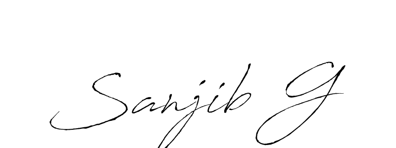 It looks lik you need a new signature style for name Sanjib G. Design unique handwritten (Antro_Vectra) signature with our free signature maker in just a few clicks. Sanjib G signature style 6 images and pictures png