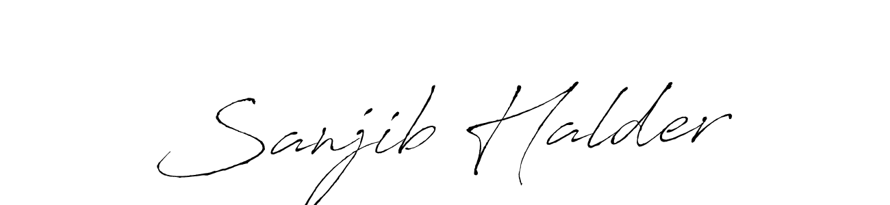 How to make Sanjib Halder signature? Antro_Vectra is a professional autograph style. Create handwritten signature for Sanjib Halder name. Sanjib Halder signature style 6 images and pictures png