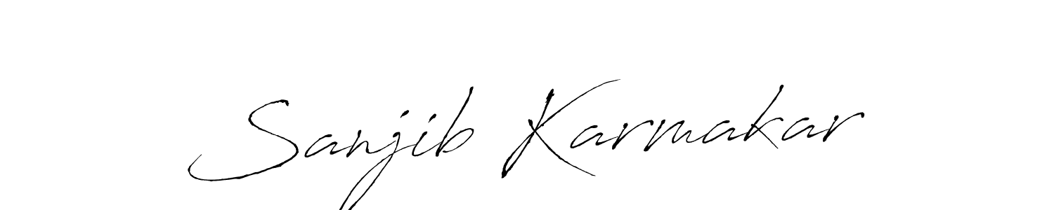 How to make Sanjib Karmakar name signature. Use Antro_Vectra style for creating short signs online. This is the latest handwritten sign. Sanjib Karmakar signature style 6 images and pictures png