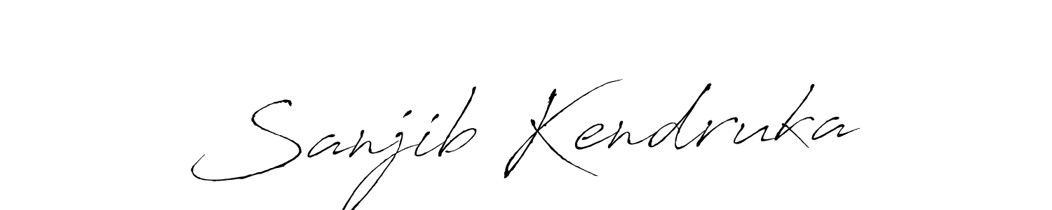 How to make Sanjib Kendruka name signature. Use Antro_Vectra style for creating short signs online. This is the latest handwritten sign. Sanjib Kendruka signature style 6 images and pictures png