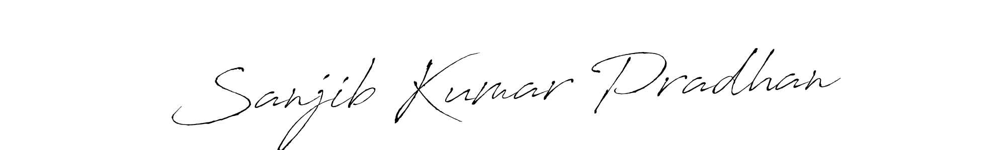 Create a beautiful signature design for name Sanjib Kumar Pradhan. With this signature (Antro_Vectra) fonts, you can make a handwritten signature for free. Sanjib Kumar Pradhan signature style 6 images and pictures png