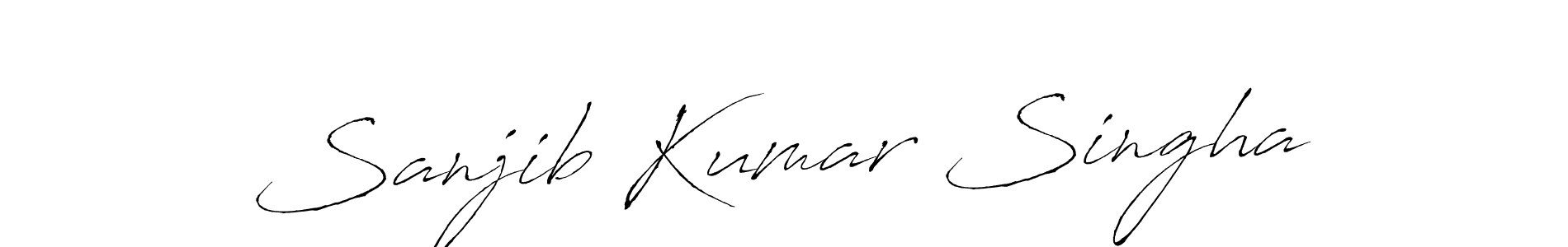 Design your own signature with our free online signature maker. With this signature software, you can create a handwritten (Antro_Vectra) signature for name Sanjib Kumar Singha. Sanjib Kumar Singha signature style 6 images and pictures png