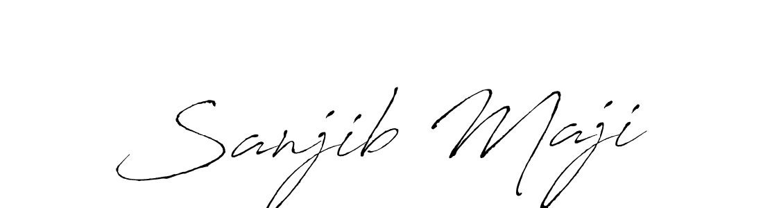 Sanjib Maji stylish signature style. Best Handwritten Sign (Antro_Vectra) for my name. Handwritten Signature Collection Ideas for my name Sanjib Maji. Sanjib Maji signature style 6 images and pictures png