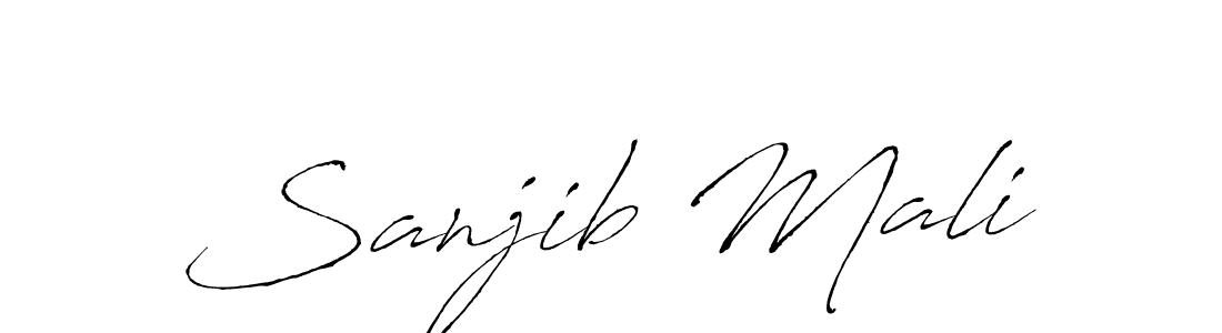 How to make Sanjib Mali name signature. Use Antro_Vectra style for creating short signs online. This is the latest handwritten sign. Sanjib Mali signature style 6 images and pictures png