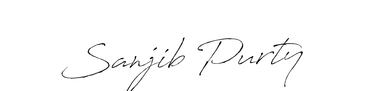 Create a beautiful signature design for name Sanjib Purty. With this signature (Antro_Vectra) fonts, you can make a handwritten signature for free. Sanjib Purty signature style 6 images and pictures png