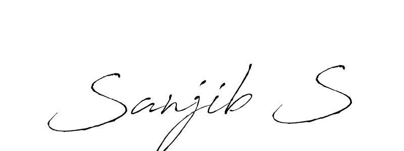 Sanjib S stylish signature style. Best Handwritten Sign (Antro_Vectra) for my name. Handwritten Signature Collection Ideas for my name Sanjib S. Sanjib S signature style 6 images and pictures png