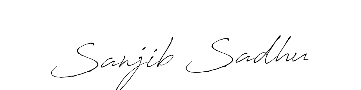 Sanjib Sadhu stylish signature style. Best Handwritten Sign (Antro_Vectra) for my name. Handwritten Signature Collection Ideas for my name Sanjib Sadhu. Sanjib Sadhu signature style 6 images and pictures png