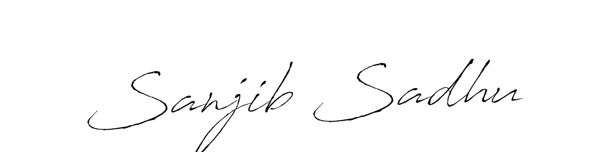 Sanjib Sadhu stylish signature style. Best Handwritten Sign (Antro_Vectra) for my name. Handwritten Signature Collection Ideas for my name Sanjib Sadhu. Sanjib Sadhu signature style 6 images and pictures png