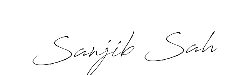 Create a beautiful signature design for name Sanjib Sah. With this signature (Antro_Vectra) fonts, you can make a handwritten signature for free. Sanjib Sah signature style 6 images and pictures png