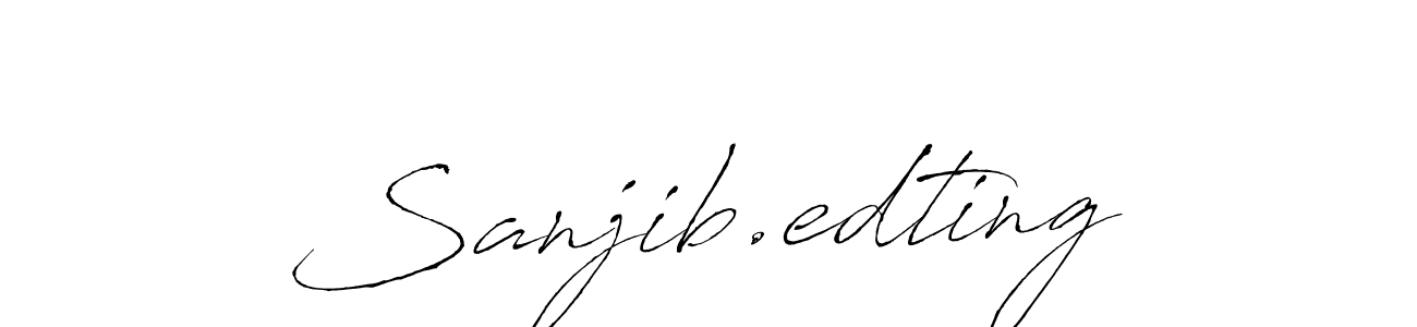 Make a beautiful signature design for name Sanjib.edting. With this signature (Antro_Vectra) style, you can create a handwritten signature for free. Sanjib.edting signature style 6 images and pictures png