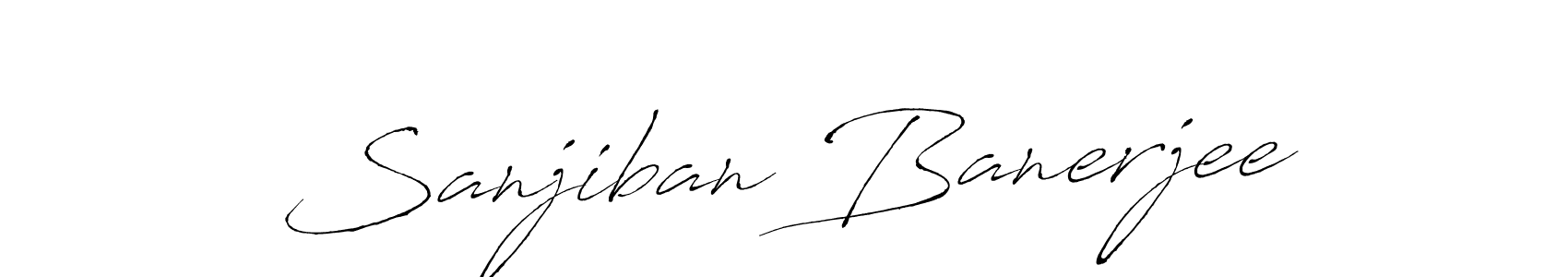 You should practise on your own different ways (Antro_Vectra) to write your name (Sanjiban Banerjee) in signature. don't let someone else do it for you. Sanjiban Banerjee signature style 6 images and pictures png