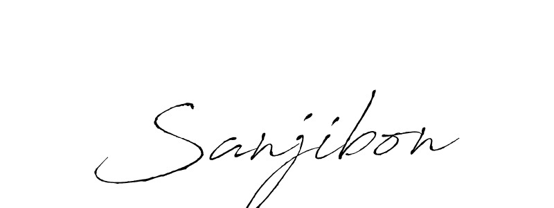 Once you've used our free online signature maker to create your best signature Antro_Vectra style, it's time to enjoy all of the benefits that Sanjibon name signing documents. Sanjibon signature style 6 images and pictures png