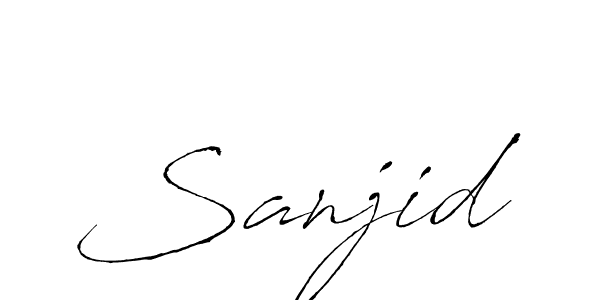 How to make Sanjid name signature. Use Antro_Vectra style for creating short signs online. This is the latest handwritten sign. Sanjid signature style 6 images and pictures png