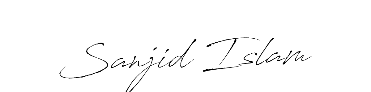The best way (Antro_Vectra) to make a short signature is to pick only two or three words in your name. The name Sanjid Islam include a total of six letters. For converting this name. Sanjid Islam signature style 6 images and pictures png