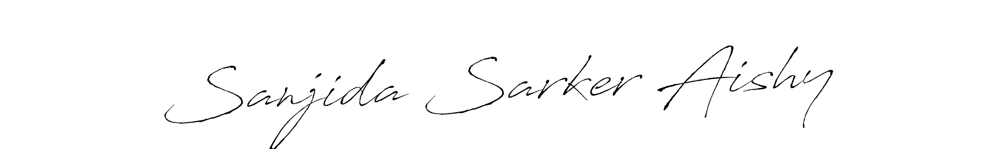 Make a beautiful signature design for name Sanjida Sarker Aishy. With this signature (Antro_Vectra) style, you can create a handwritten signature for free. Sanjida Sarker Aishy signature style 6 images and pictures png