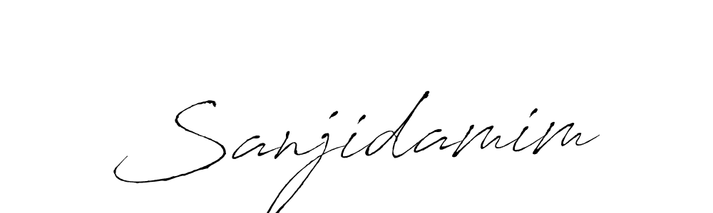 Use a signature maker to create a handwritten signature online. With this signature software, you can design (Antro_Vectra) your own signature for name Sanjidamim. Sanjidamim signature style 6 images and pictures png