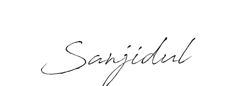 Make a beautiful signature design for name Sanjidul. With this signature (Antro_Vectra) style, you can create a handwritten signature for free. Sanjidul signature style 6 images and pictures png
