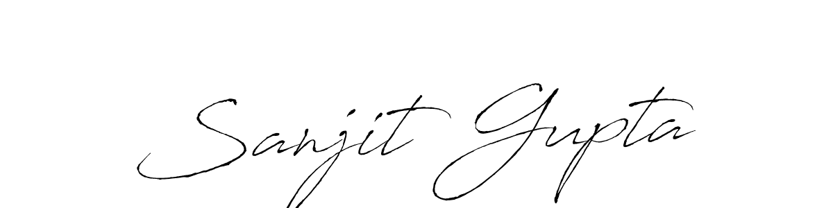 Create a beautiful signature design for name Sanjit Gupta. With this signature (Antro_Vectra) fonts, you can make a handwritten signature for free. Sanjit Gupta signature style 6 images and pictures png