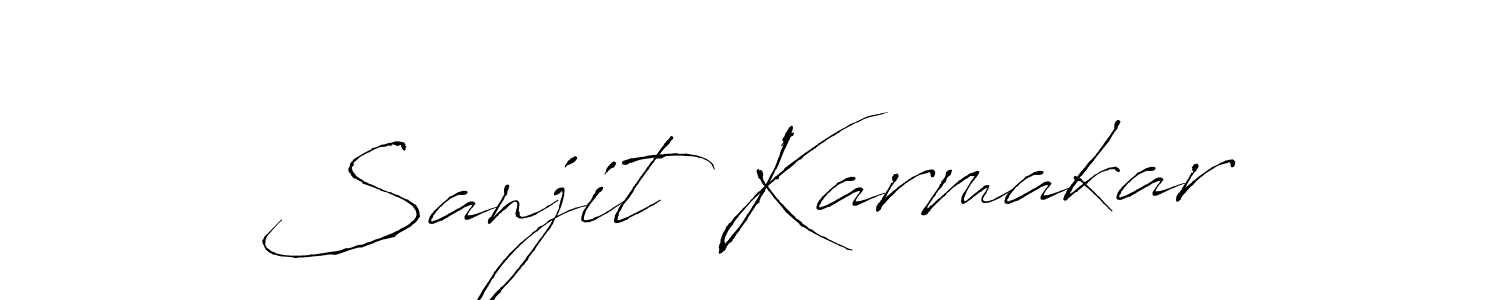 Use a signature maker to create a handwritten signature online. With this signature software, you can design (Antro_Vectra) your own signature for name Sanjit Karmakar. Sanjit Karmakar signature style 6 images and pictures png